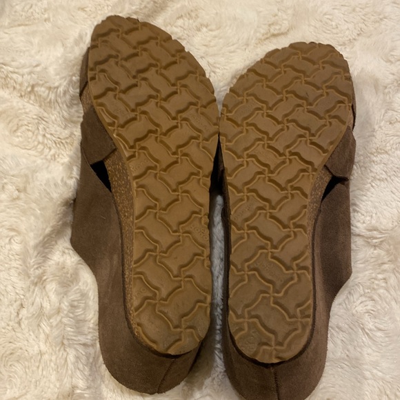 YOKONO NWOB made in Spain leather cork wedge sock slides on size 9 - Picture 9 of 12